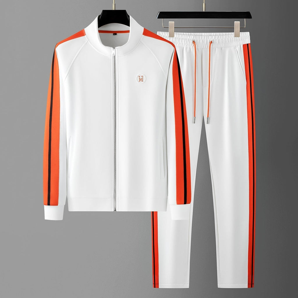 Rodrigo | Conjunto Sudadera Hombre Cremallera Franjas Contraste