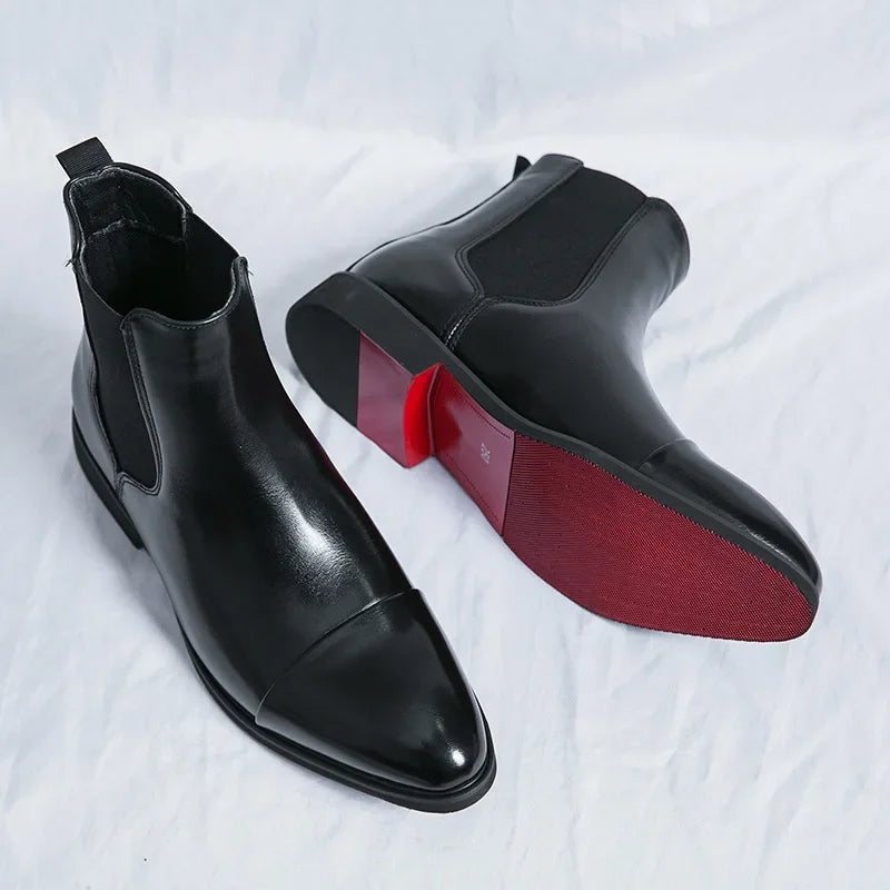 Rubén | Botas Chelsea de Cuero Hombre Suela Contraste