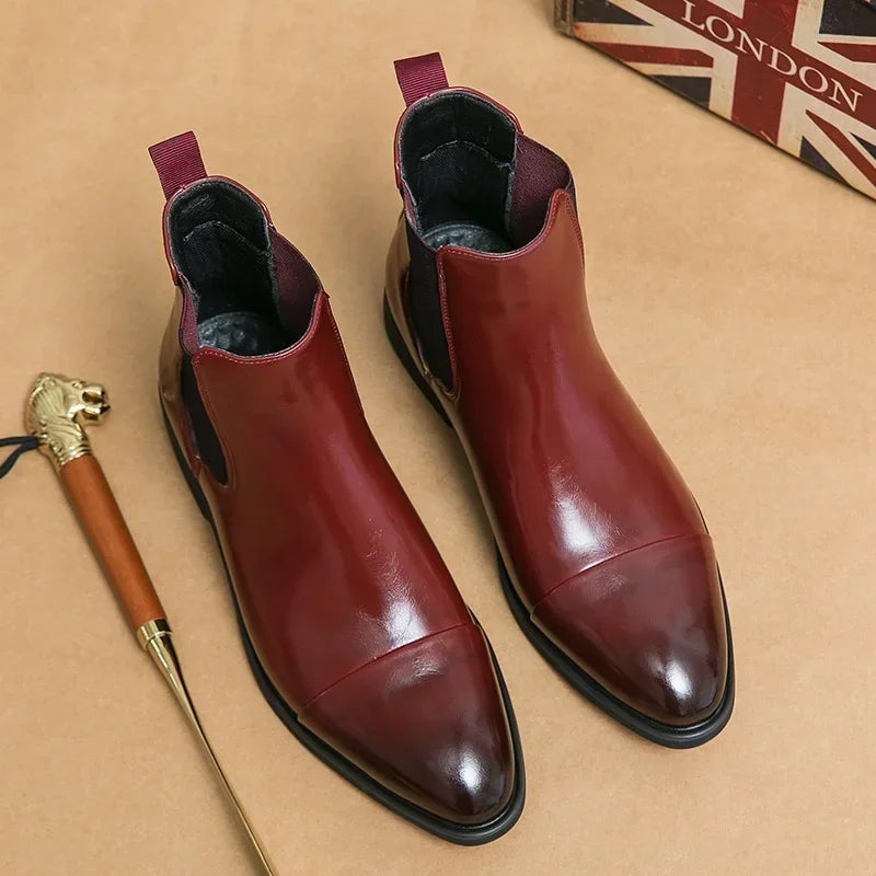 Rubén | Botas Chelsea de Cuero Hombre Suela Contraste