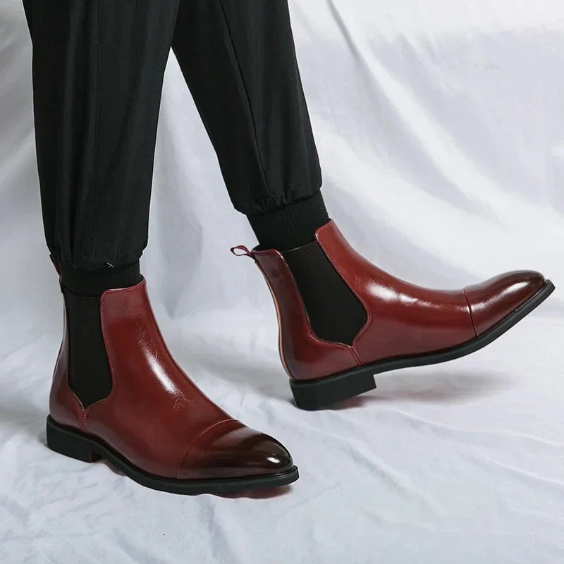 Rubén | Botas Chelsea de Cuero Hombre Suela Contraste