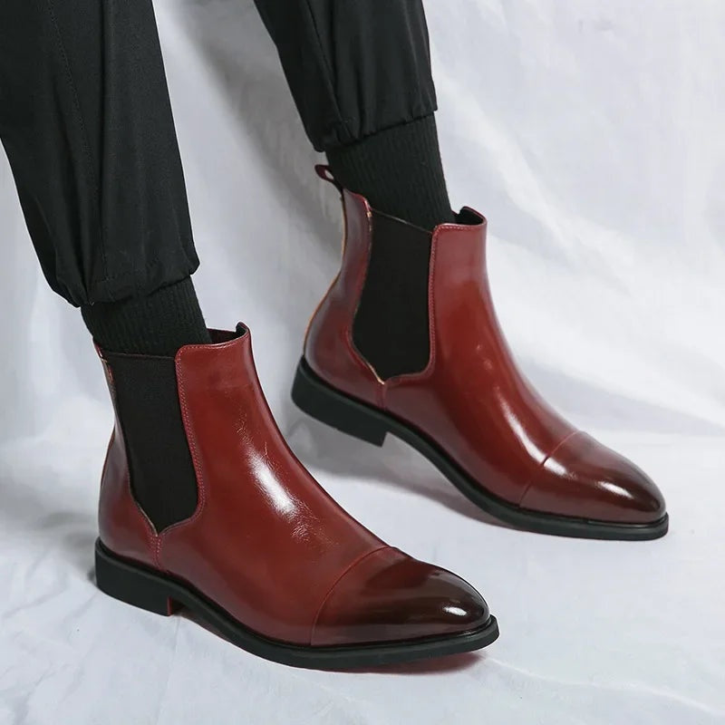 Rubén | Botas Chelsea de Cuero Hombre Suela Contraste