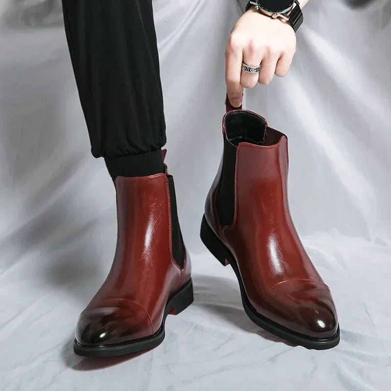 Rubén | Botas Chelsea de Cuero Hombre Suela Contraste