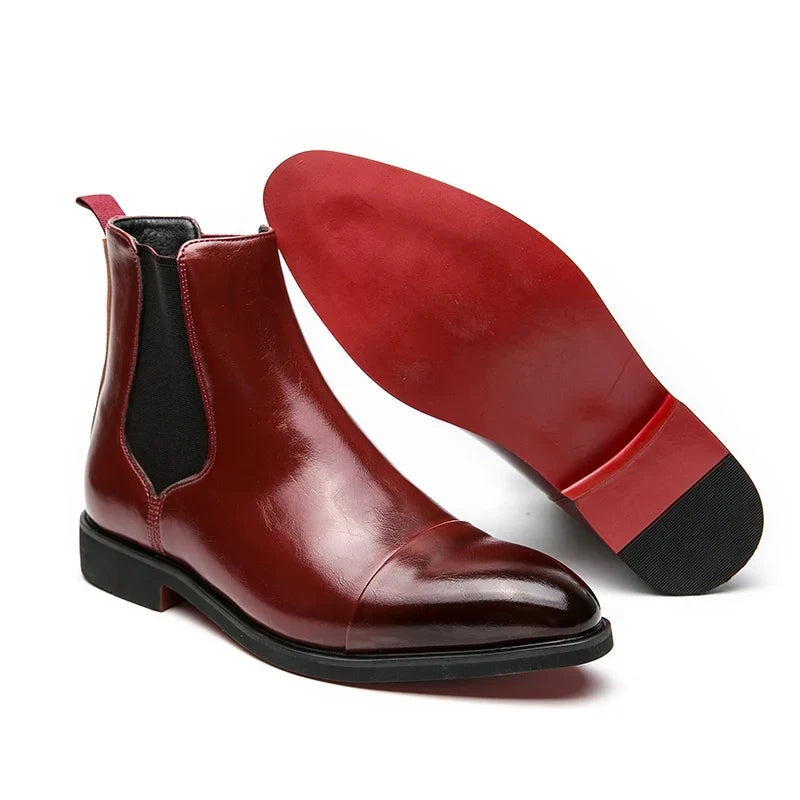 Rubén | Botas Chelsea de Cuero Hombre Suela Contraste