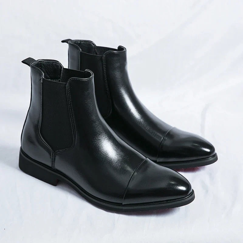 Rubén | Botas Chelsea de Cuero Hombre Suela Contraste