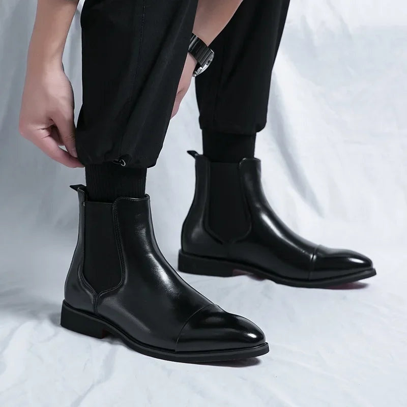 Rubén | Botas Chelsea de Cuero Hombre Suela Contraste