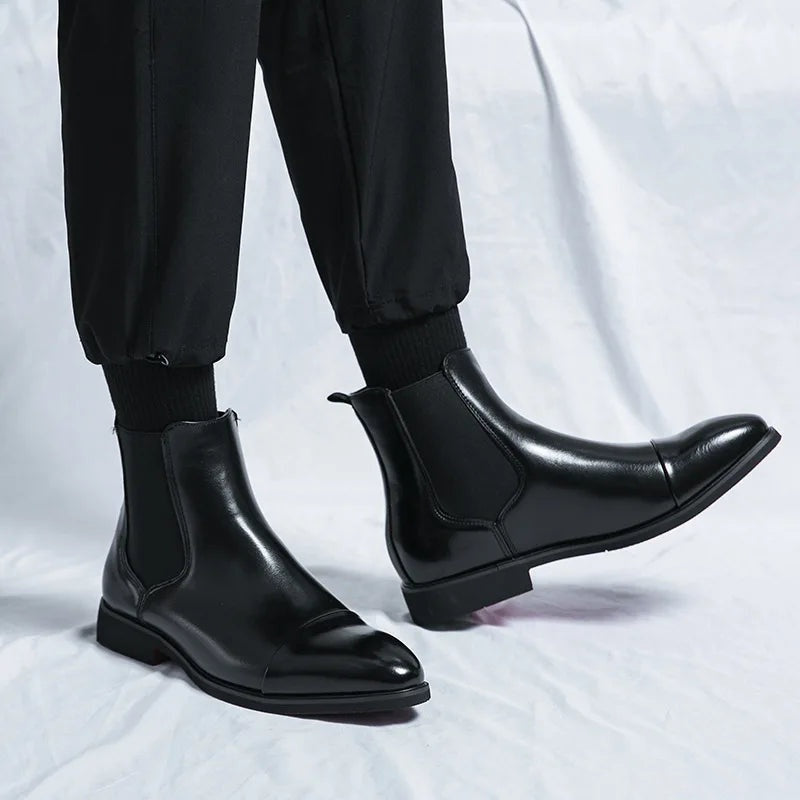 Rubén | Botas Chelsea de Cuero Hombre Suela Contraste