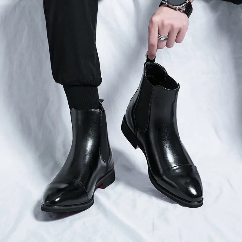 Rubén | Botas Chelsea de Cuero Hombre Suela Contraste