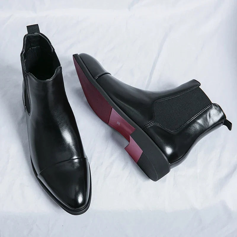 Rubén | Botas Chelsea de Cuero Hombre Suela Contraste