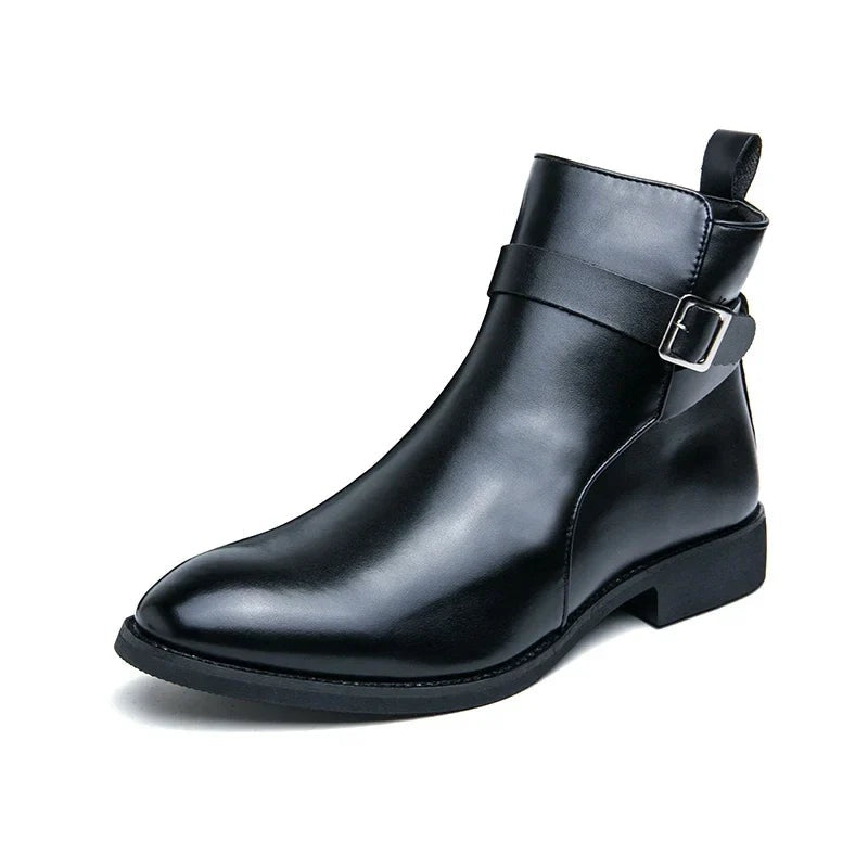 Sergio | Botines Chelsea de Cuero Hombre Cremallera Lateral