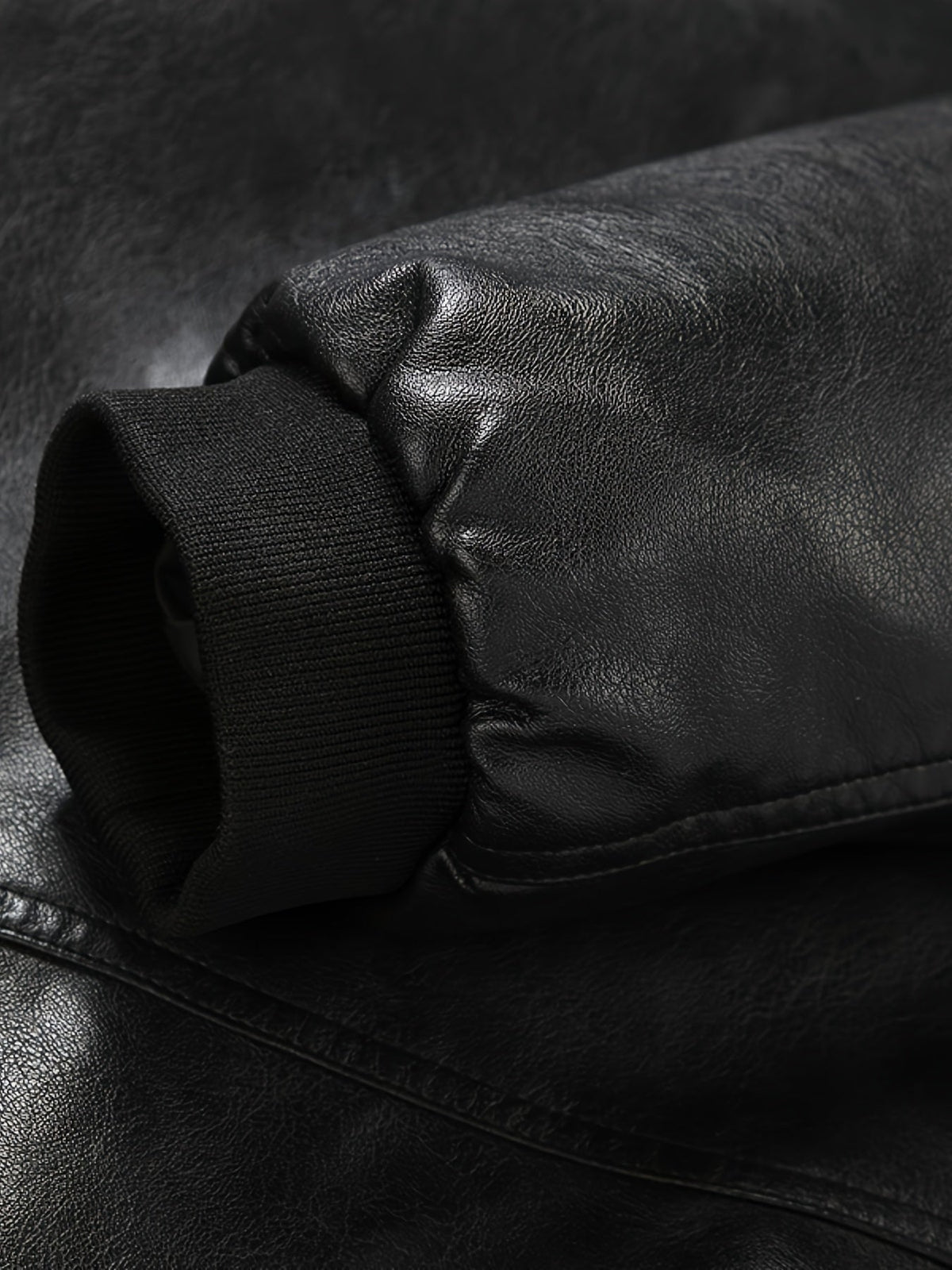 Sergio | Chaqueta Bomber de Cuero PU Hombre Cremallera
