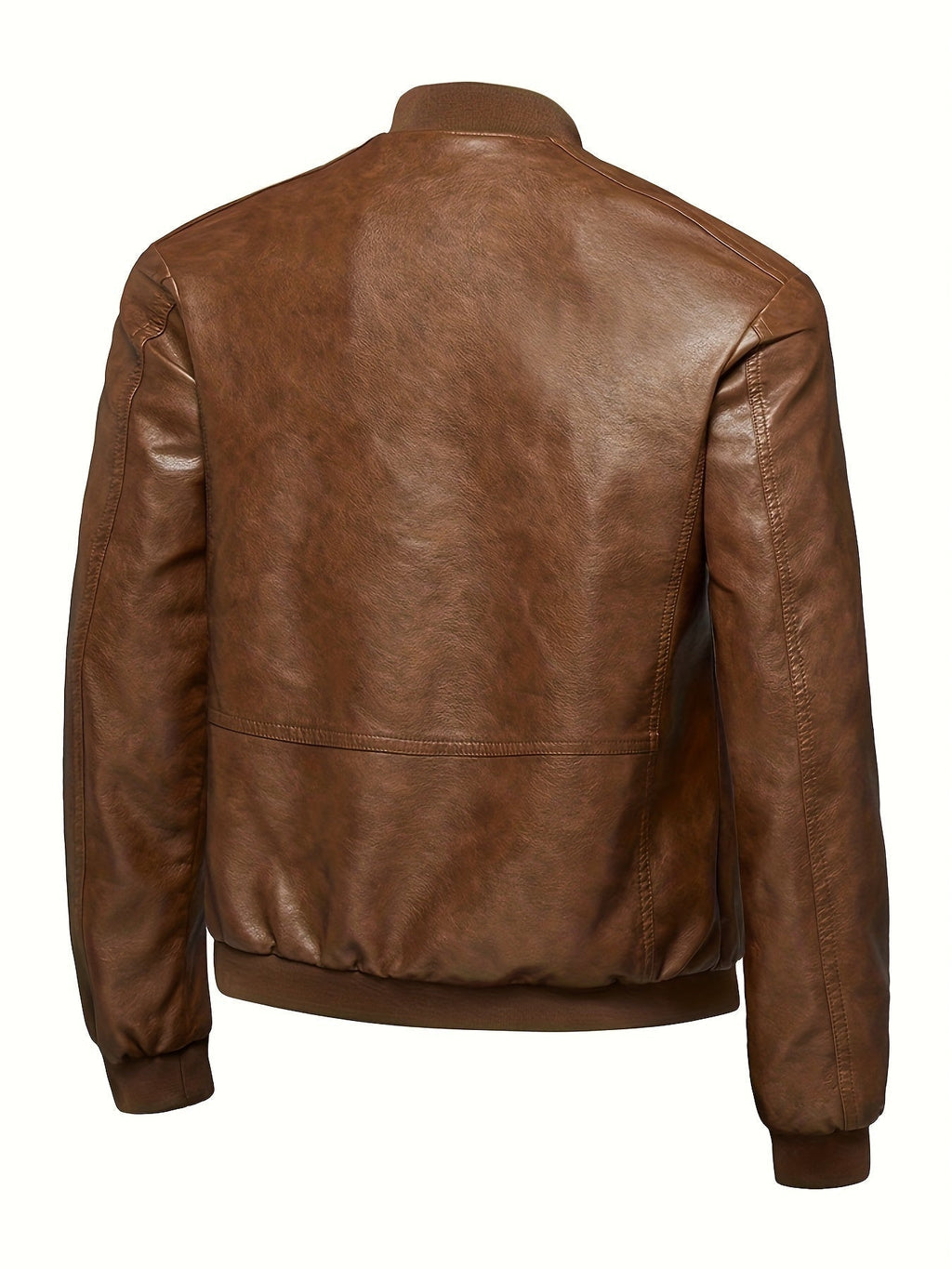 Sergio | Chaqueta Bomber de Cuero PU Hombre Cremallera