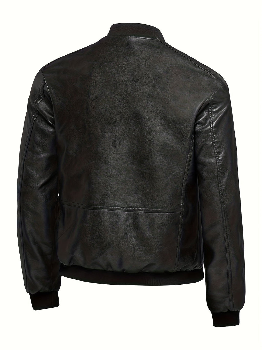 Sergio | Chaqueta Bomber de Cuero PU Hombre Cremallera