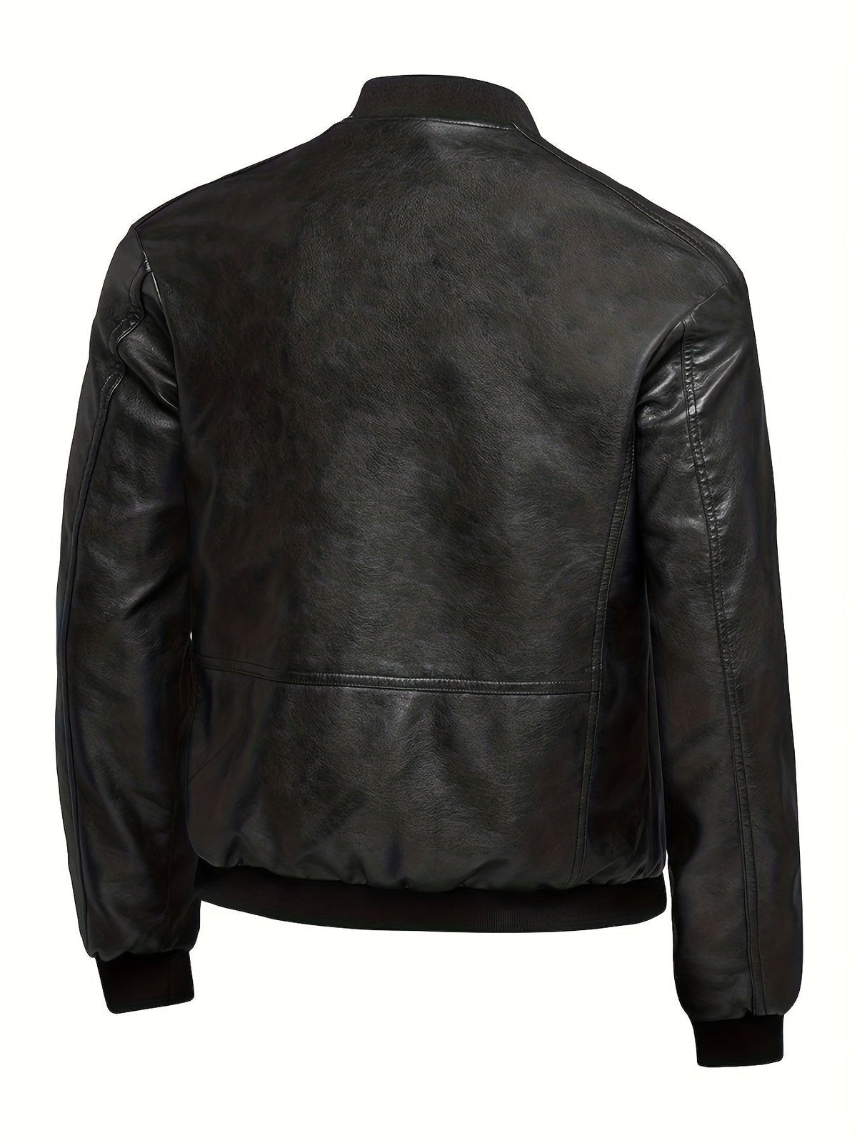 Sergio | Chaqueta Bomber de Cuero PU Hombre Cremallera