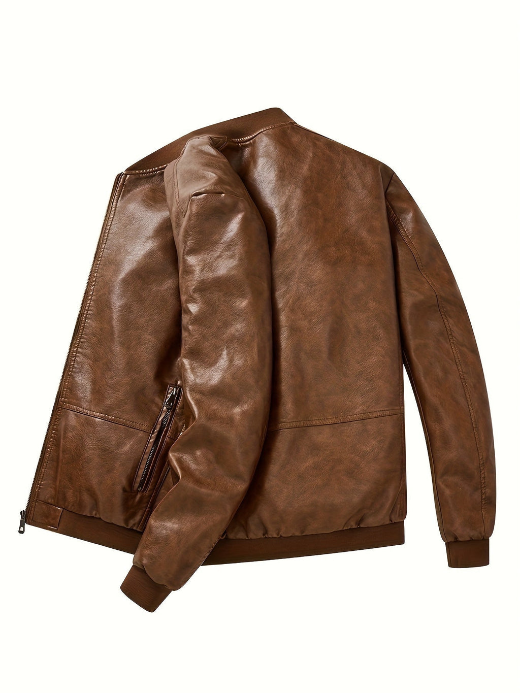 Sergio | Chaqueta Bomber de Cuero PU Hombre Cremallera