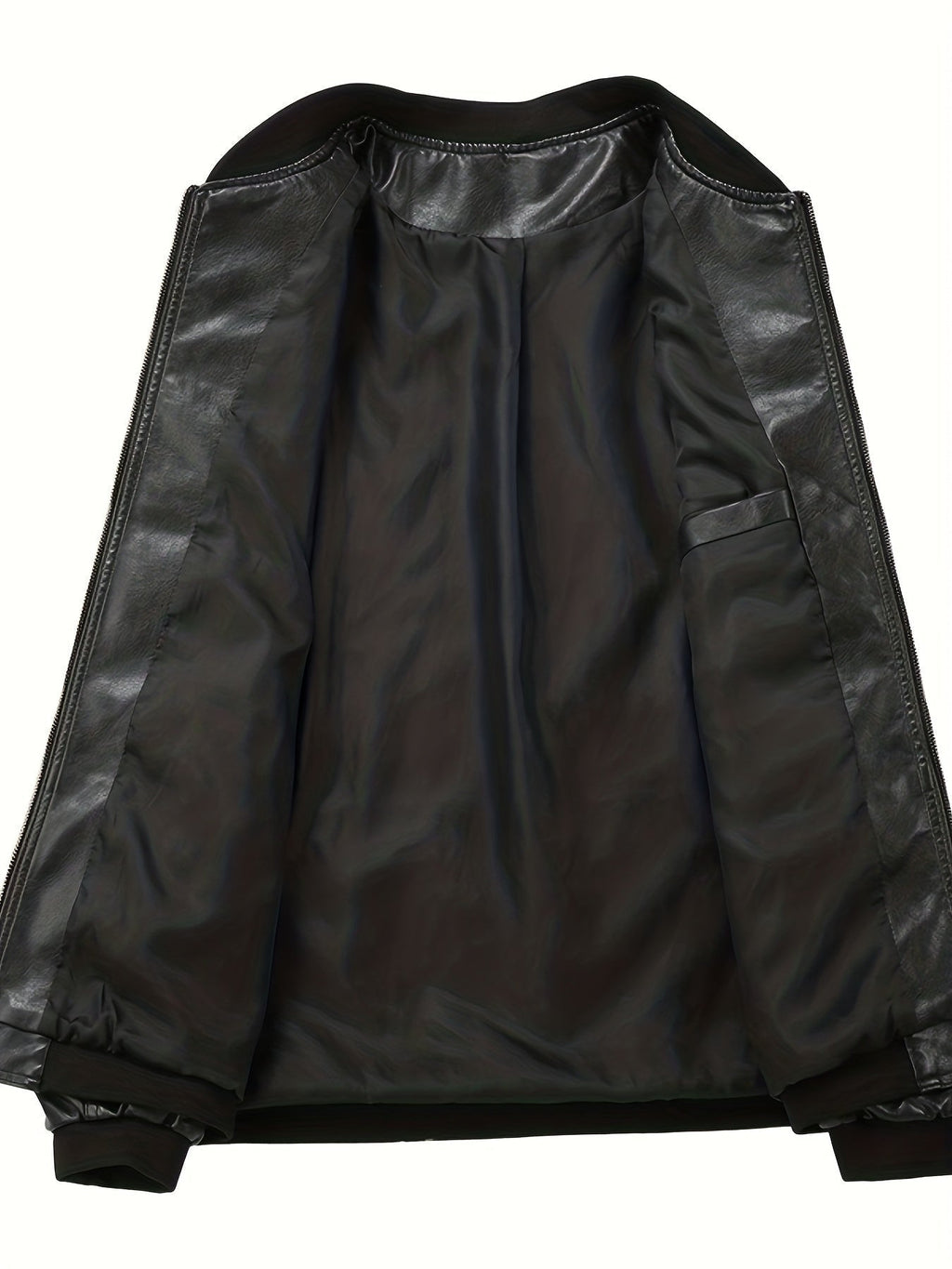 Sergio | Chaqueta Bomber de Cuero PU Hombre Cremallera