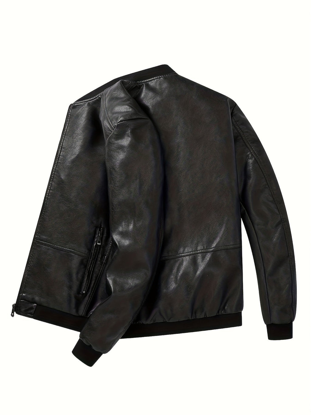 Sergio | Chaqueta Bomber de Cuero PU Hombre Cremallera