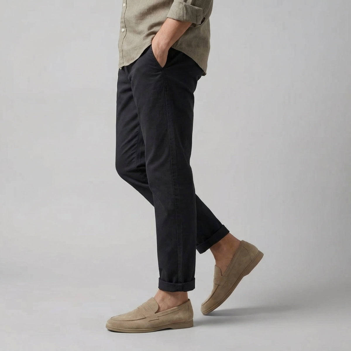 Tomás | Mocasines de Gamuza Hombre Suela Ligera