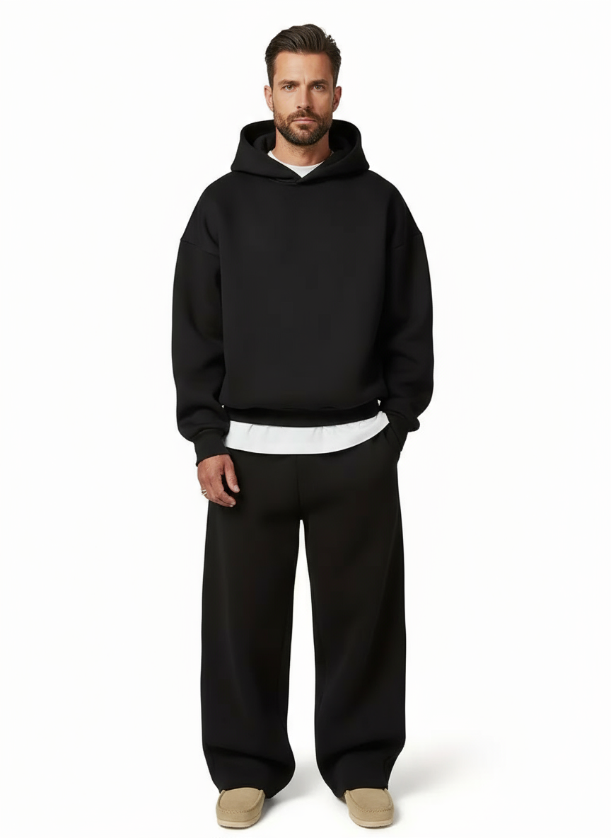Juan | Conjunto Sudadera Hombre con Capucha Corte Recto